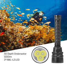 Potente IPX8 buceo 50m 1200 lumens linterna